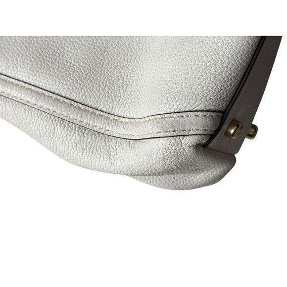 Coach Cream Turlock Edie Pebbled Leather Shoulder Bag - Picture 7 of 13